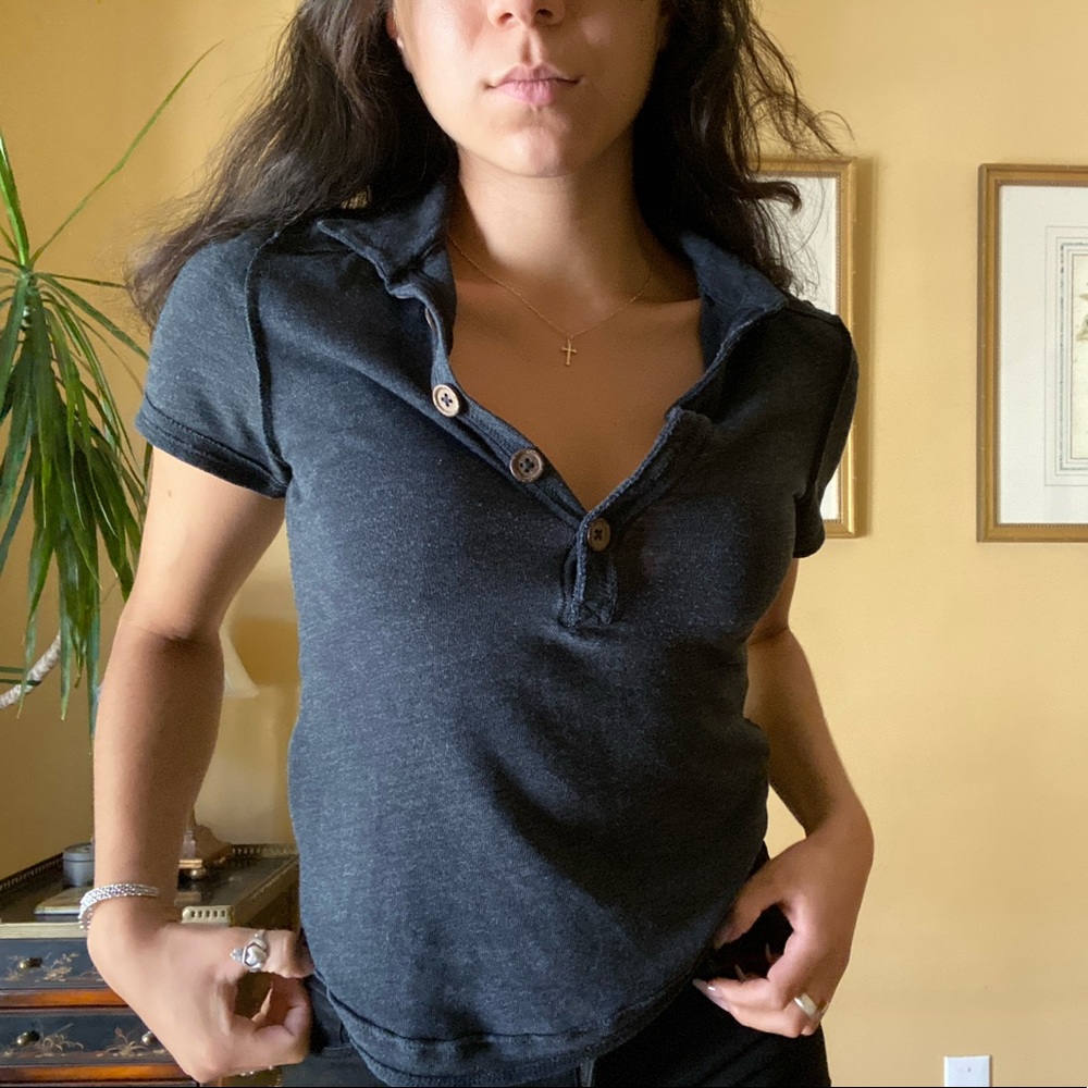 Button Down Collared Top
